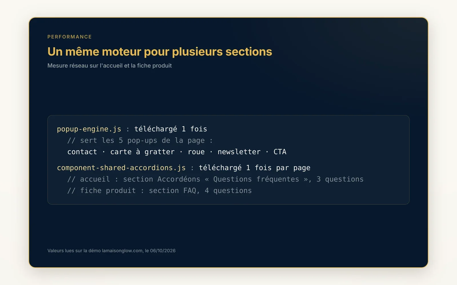 Un même moteur pour plusieurs sections