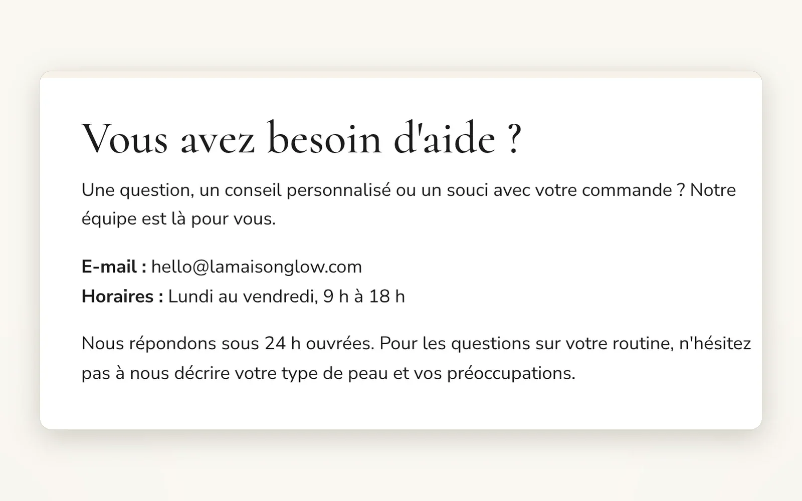 Texte mis en forme pour tes contenus