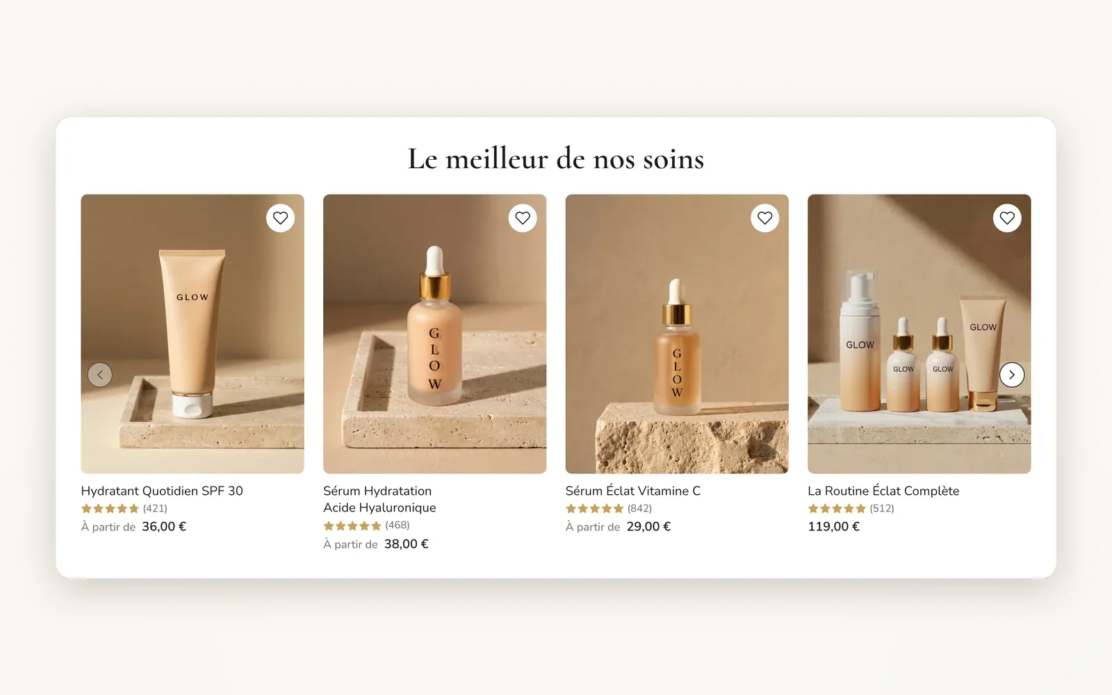 Mets une collection en avant sur l'accueil