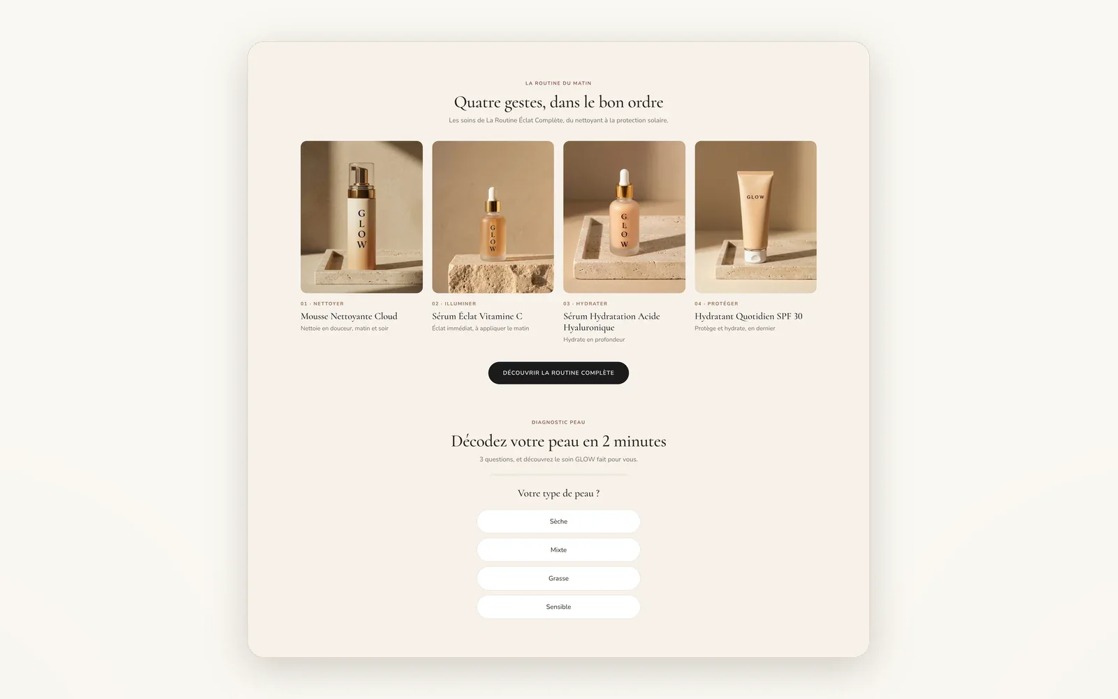 Section de code personnalisé