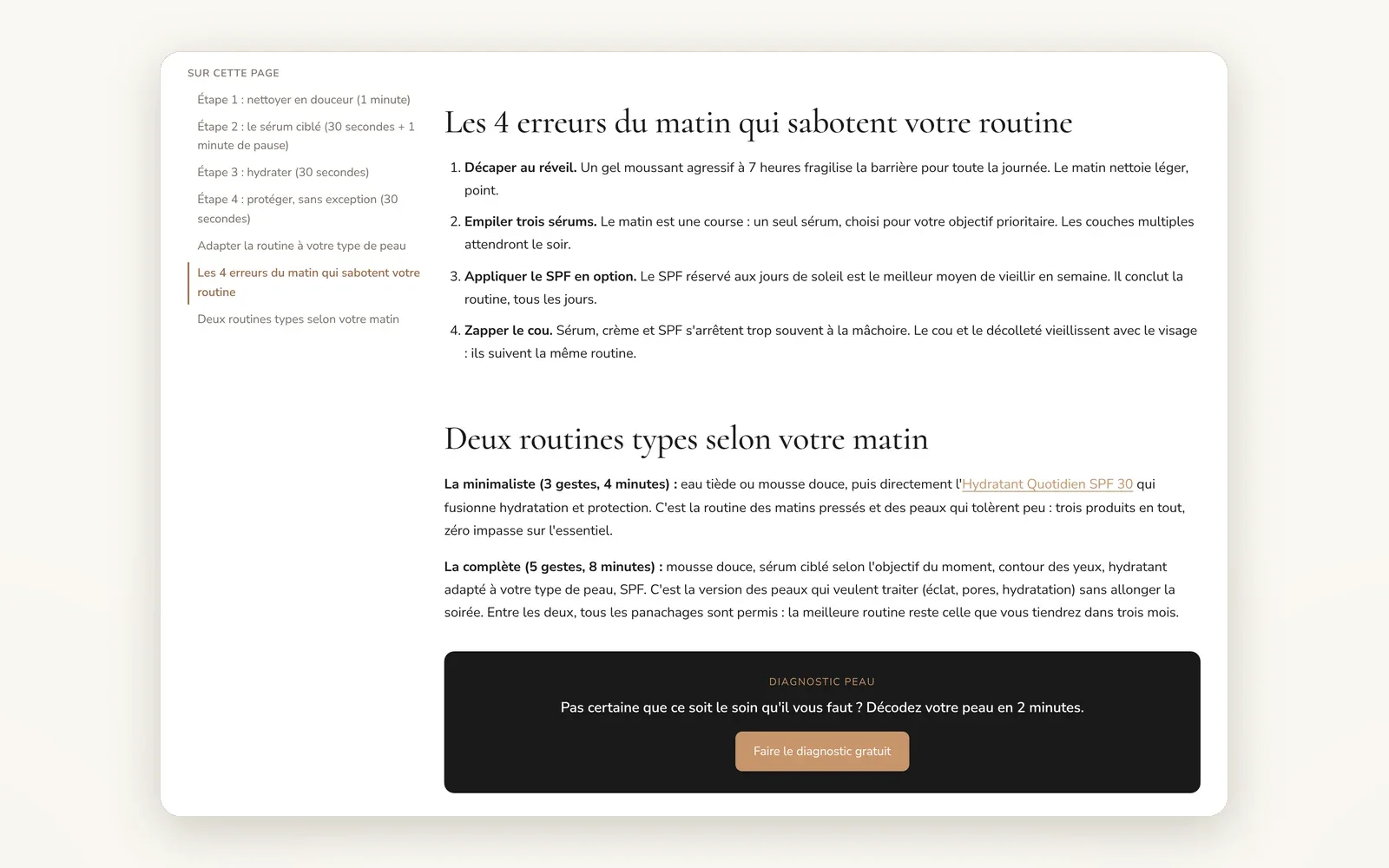 Une colonne latérale dans tes articles