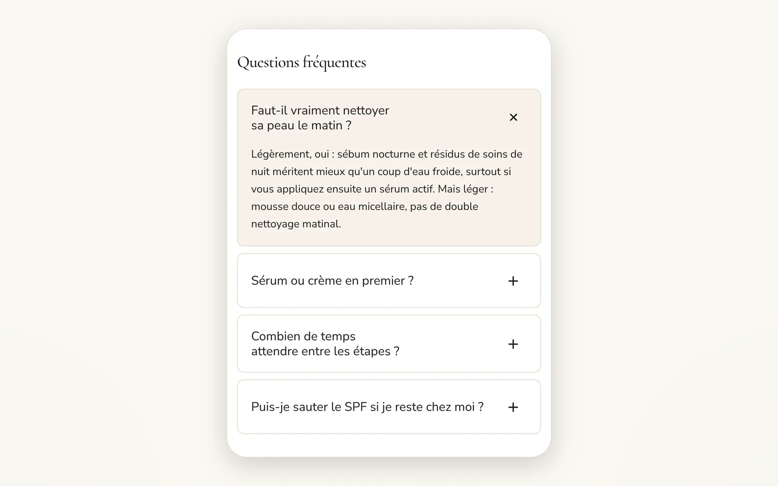 Une FAQ propre à chaque article
