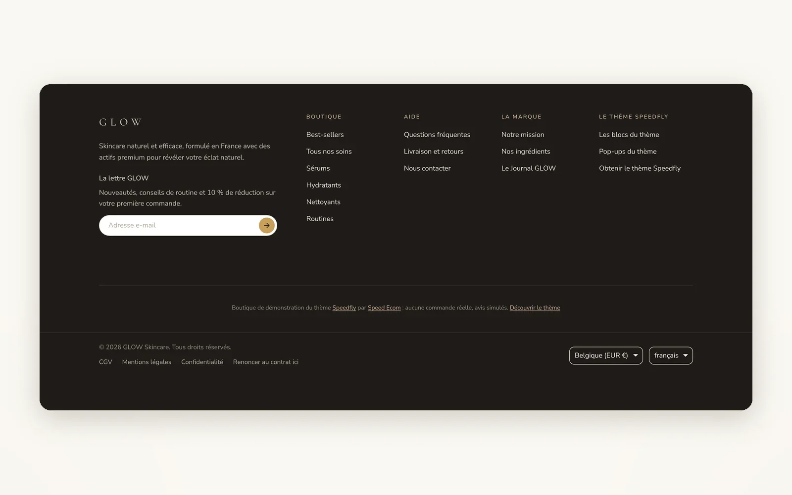 Un en-tête et un pied de page sur mesure