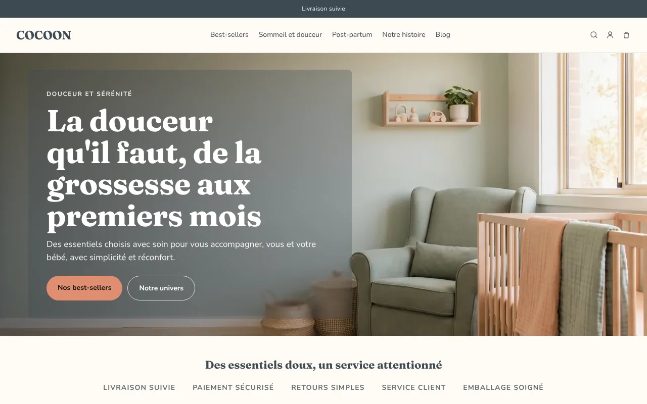 Cocoon · Bébé et maternité