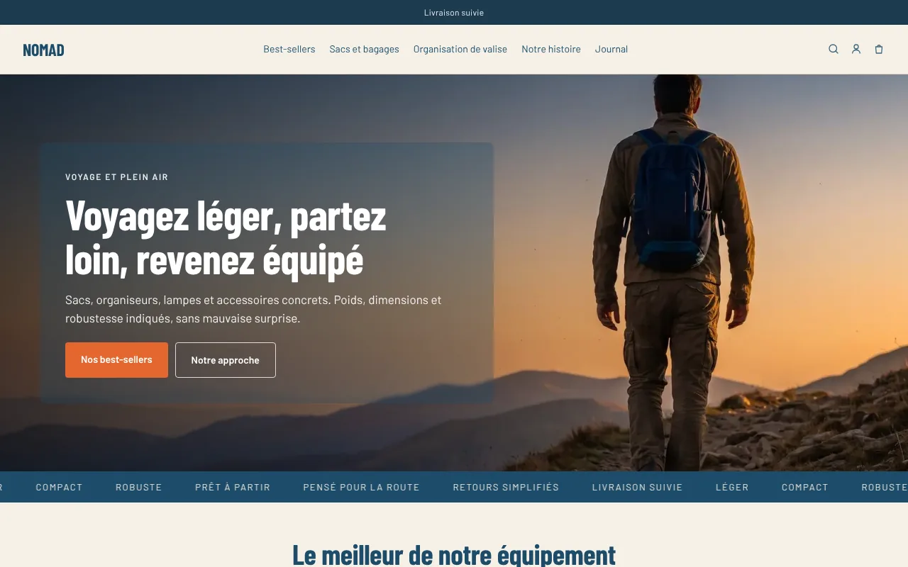 Nomad · Voyage et plein air