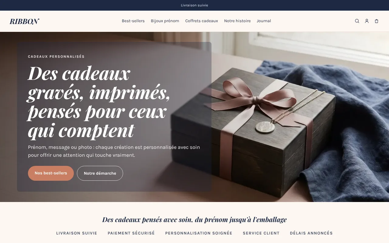 Ribbon · Cadeaux personnalisés